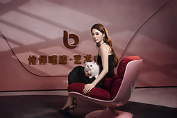 室内猫舍-美女与猫咪