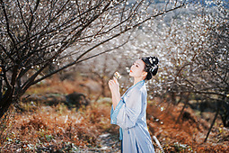 古风人像拍摄-梅花-腿子